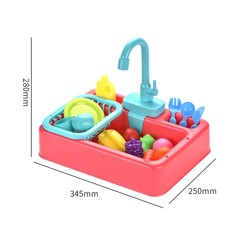 Kitchen Play Sink with Running Water
