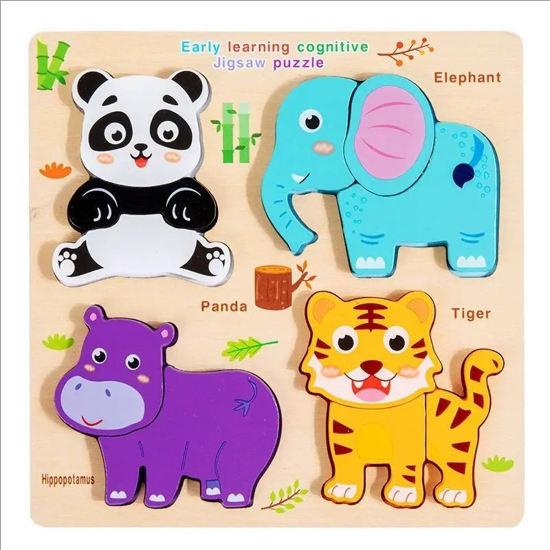 Montessori Wooden Shape-Matching Blocks