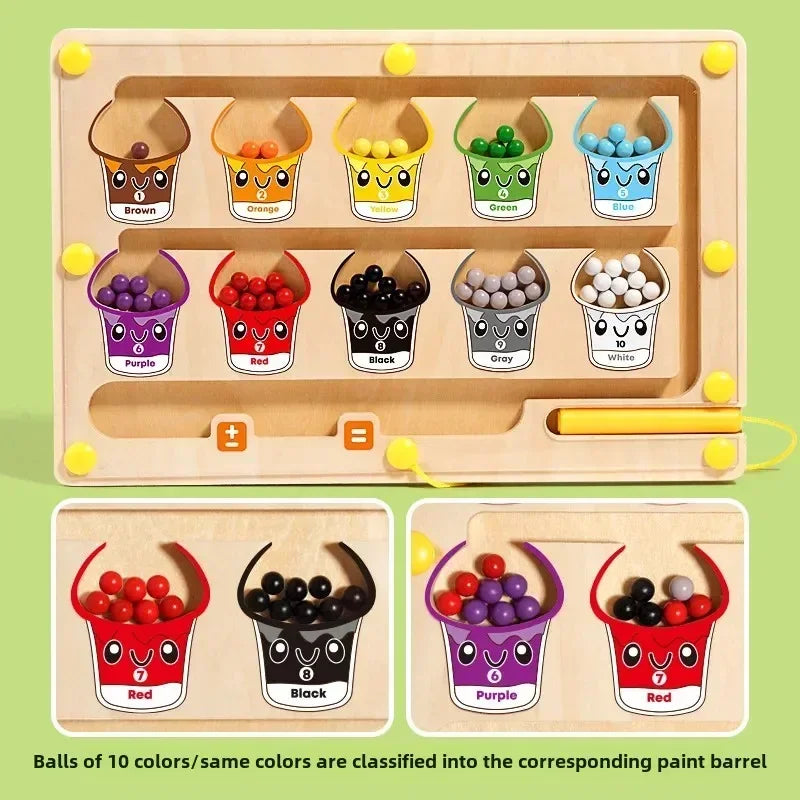 Montessori 2-in-1 Sorting Maze & Drawing Board