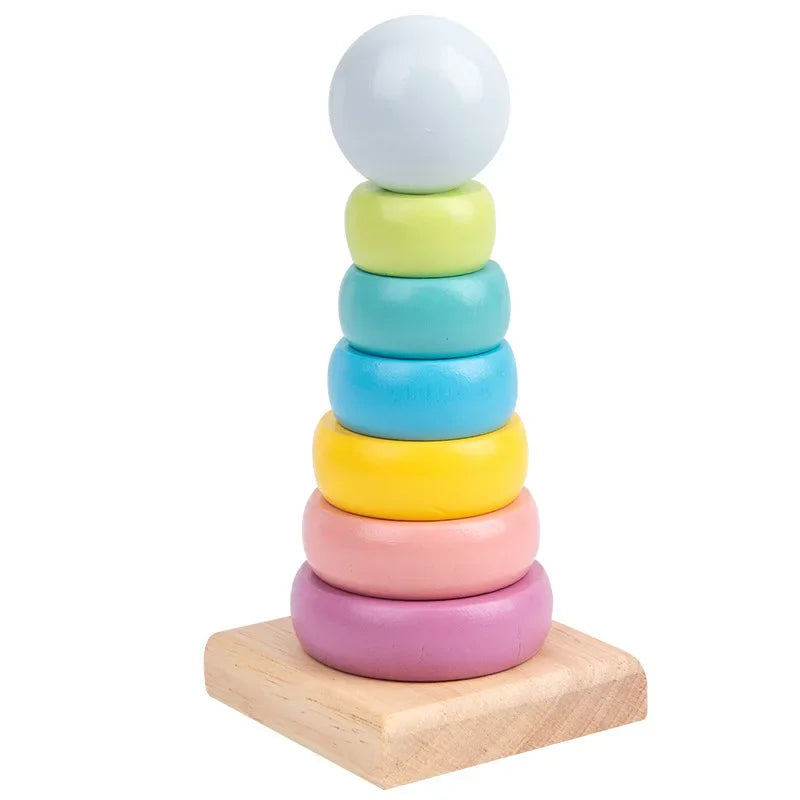 Montessori Wooden Rainbow Stacker