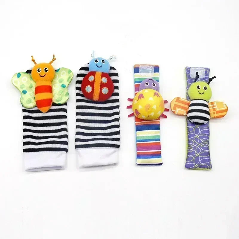 Baby Rattle Socks & Wrist Set