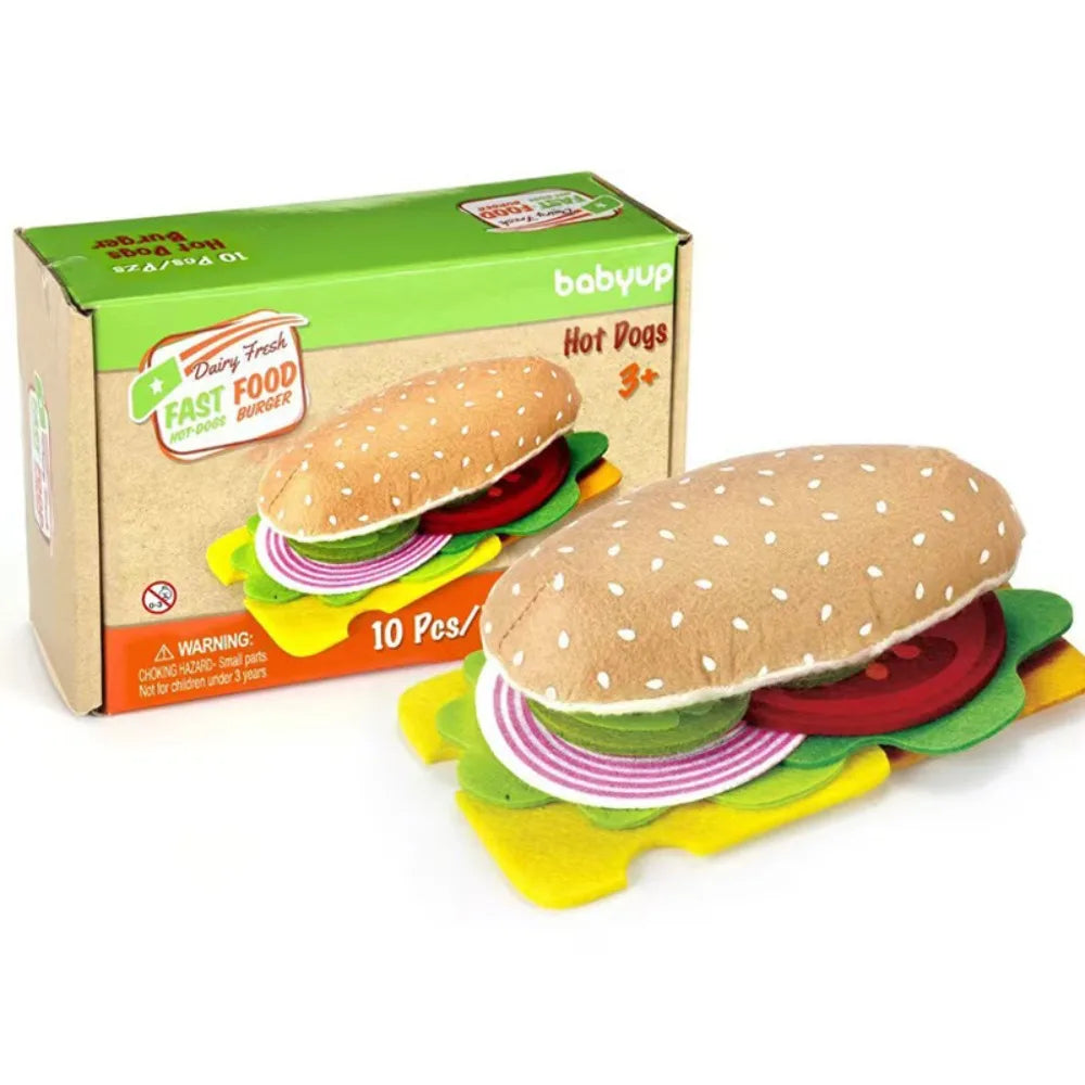 Felt Burger & Sandwich Play Food Set