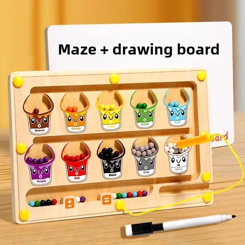 Montessori 2-in-1 Sorting Maze & Drawing Board