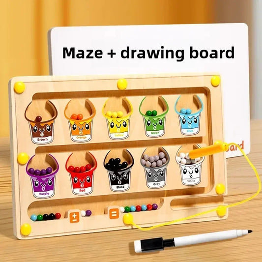 Montessori 2-in-1 Sorting Maze & Drawing Board