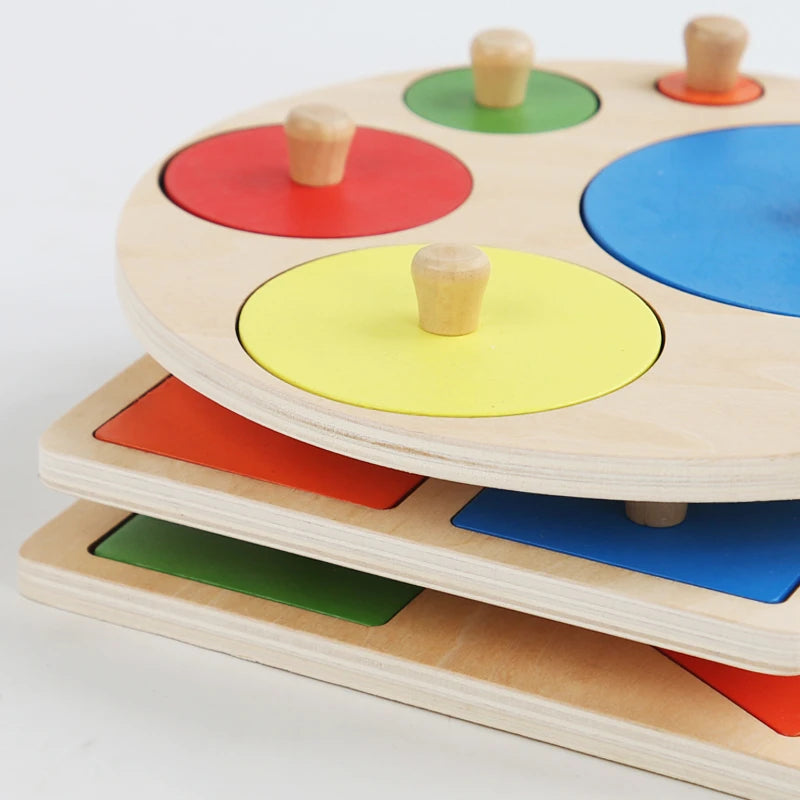 Montessori Wooden Shape & Colour Matching Board
