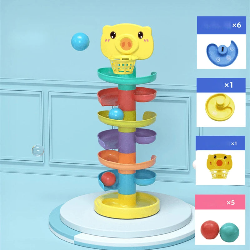 Montessori Rolling Ball & Stacking Set