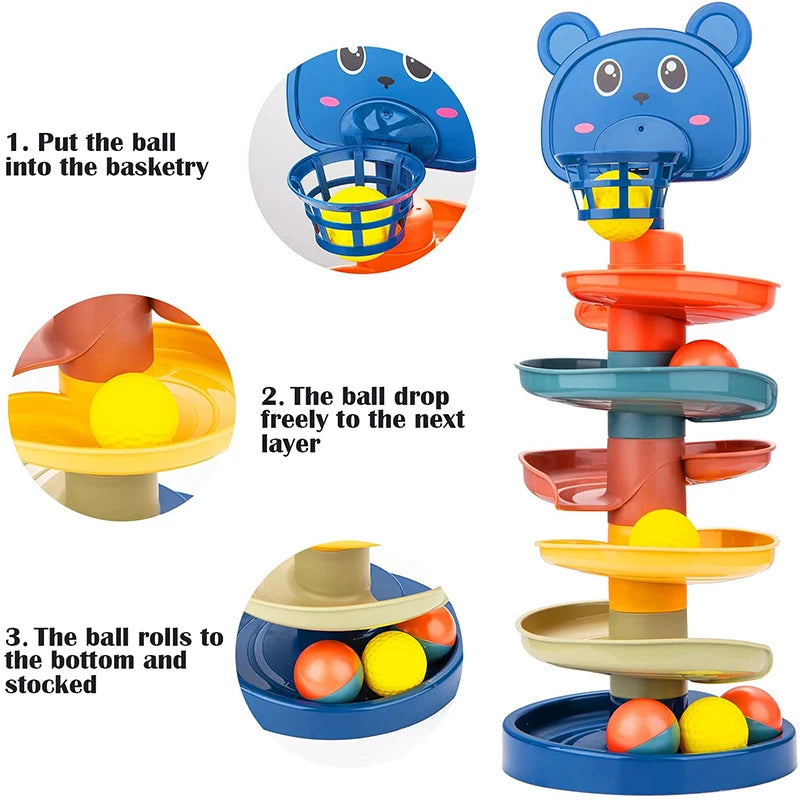 Montessori Rolling Ball & Stacking Set