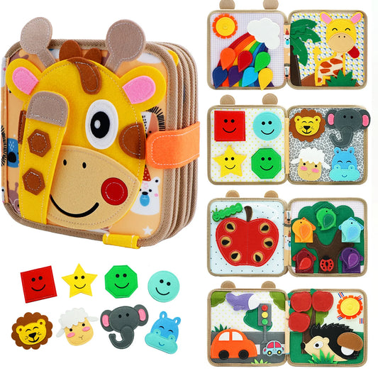 Montessori Giraffe Quiet Busy Book