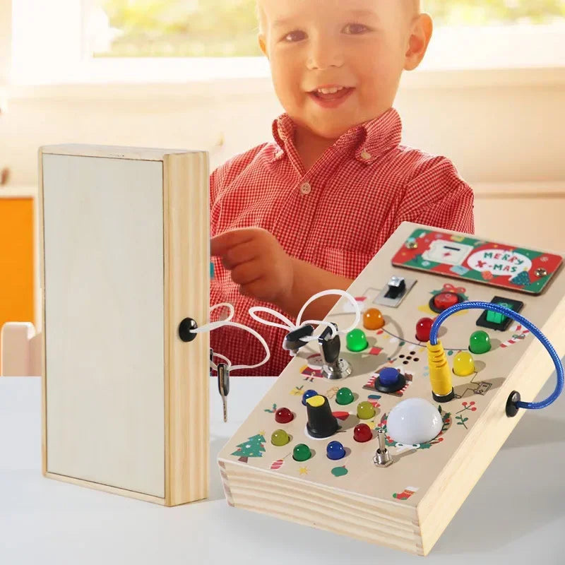 Montessori Wooden Light Switch Busy Board