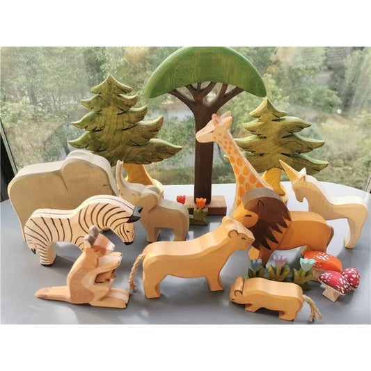 Wooden Animal Stacking Blocks