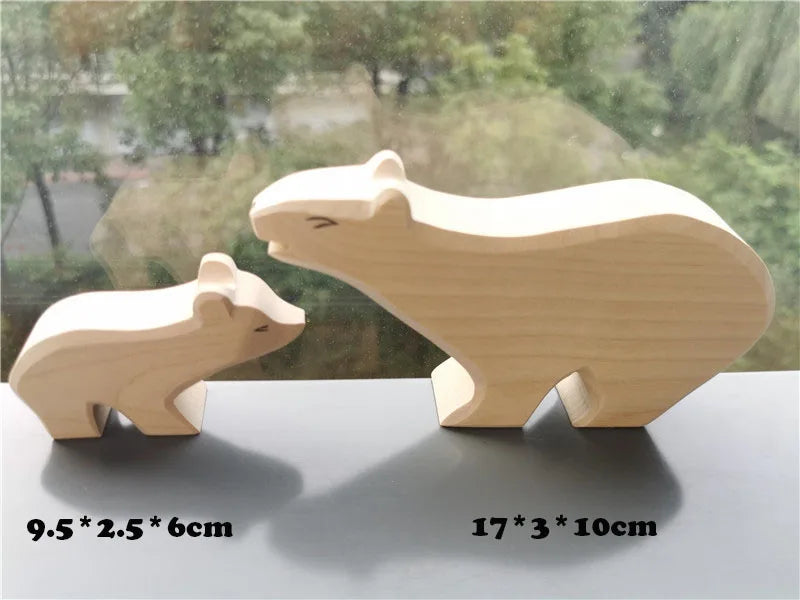 Wooden Animal Stacking Blocks
