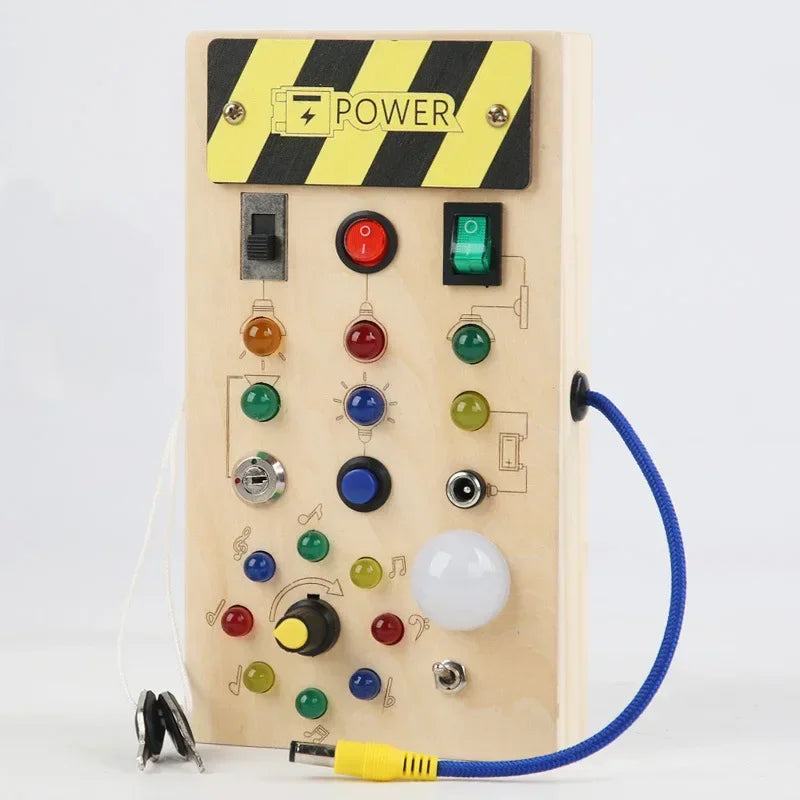 Montessori Wooden Light Switch Busy Board
