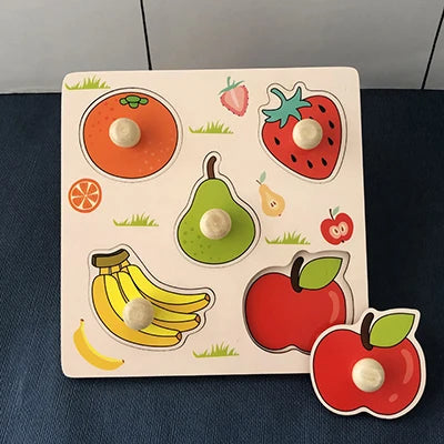 Montessori Wooden Shape-Matching Blocks
