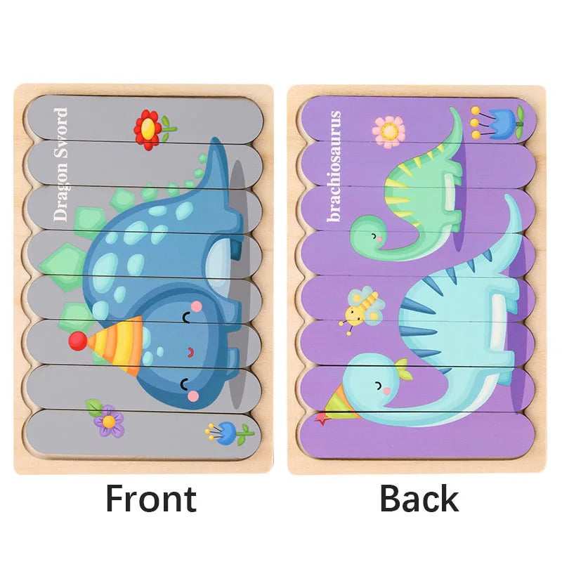 Montessori Wooden 3D Animal Puzzles