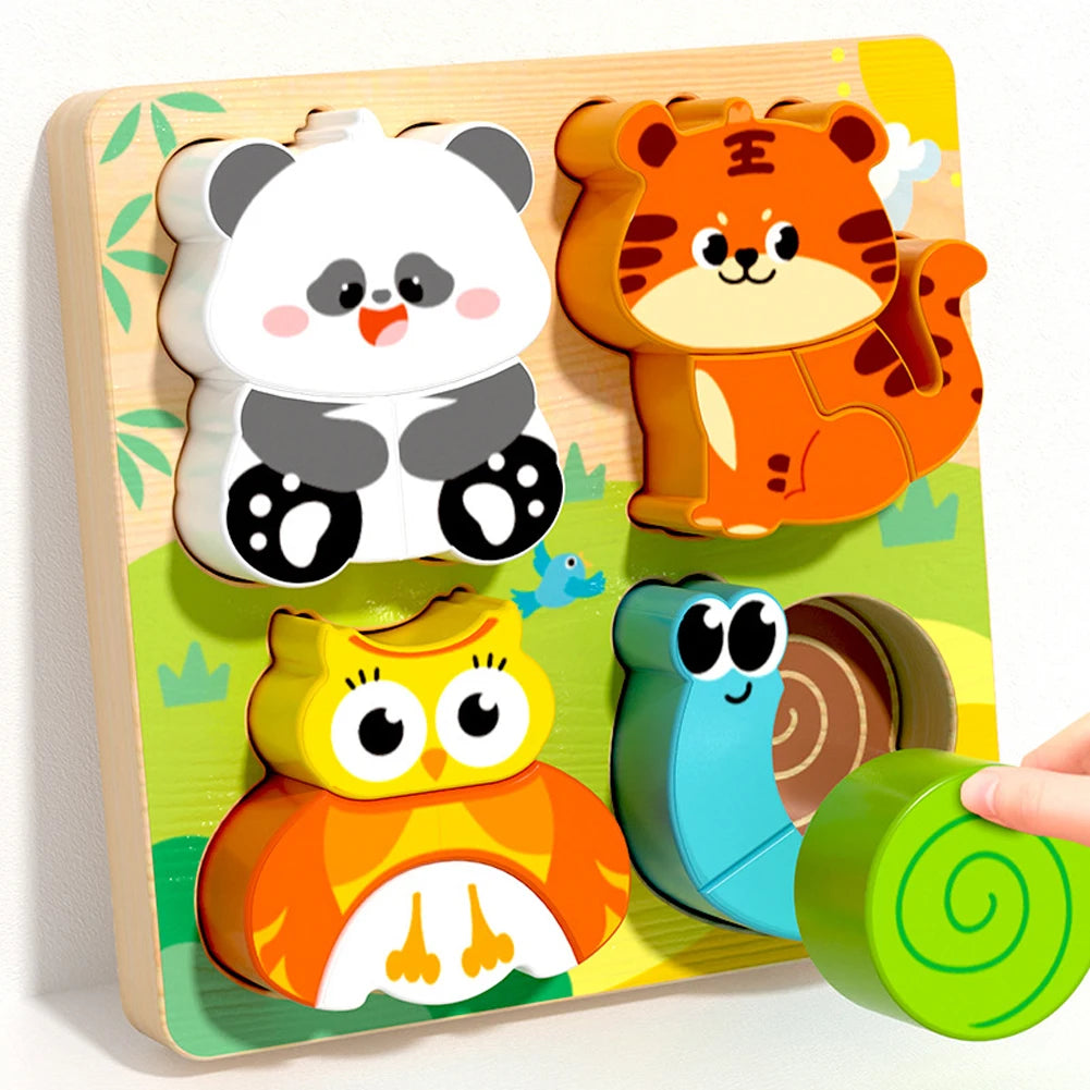 Montessori Wooden Hand-Grab Puzzles