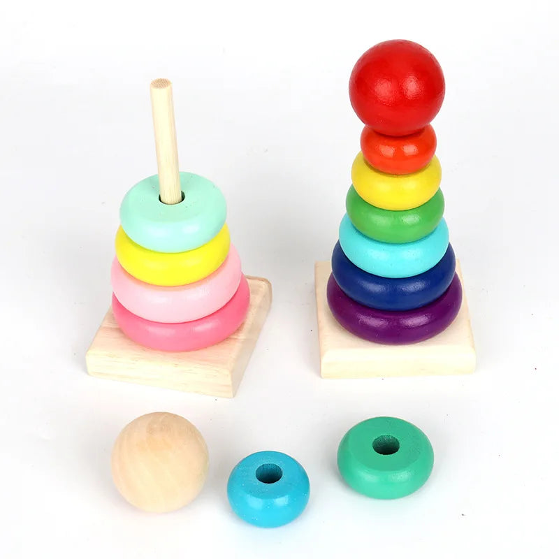 Montessori Wooden Rainbow Stacker