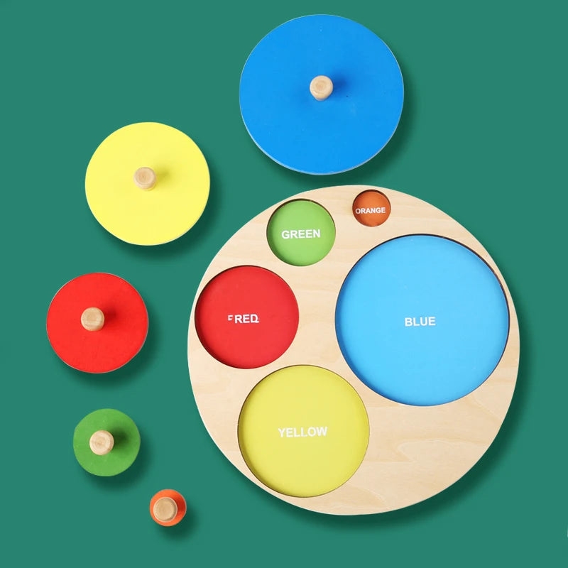 Montessori Wooden Shape & Colour Matching Board