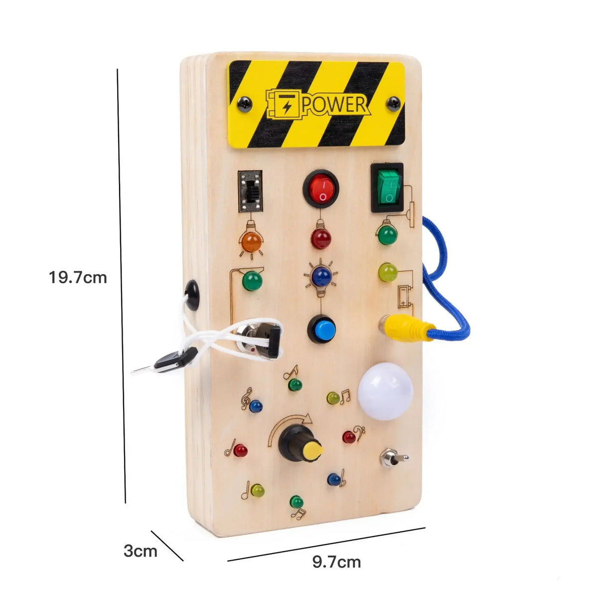 Montessori Wooden Light Switch Busy Board