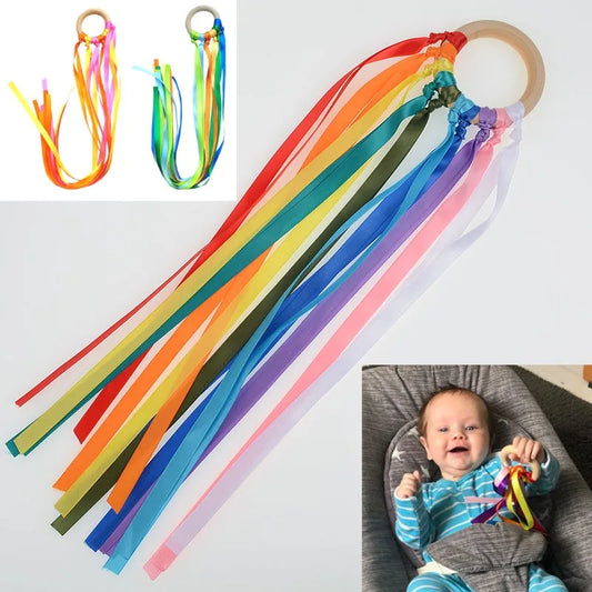 Montessori Baby Ribbon Ring Sensory Toy