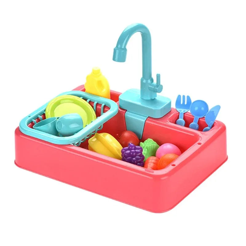 Kitchen Play Sink with Running Water