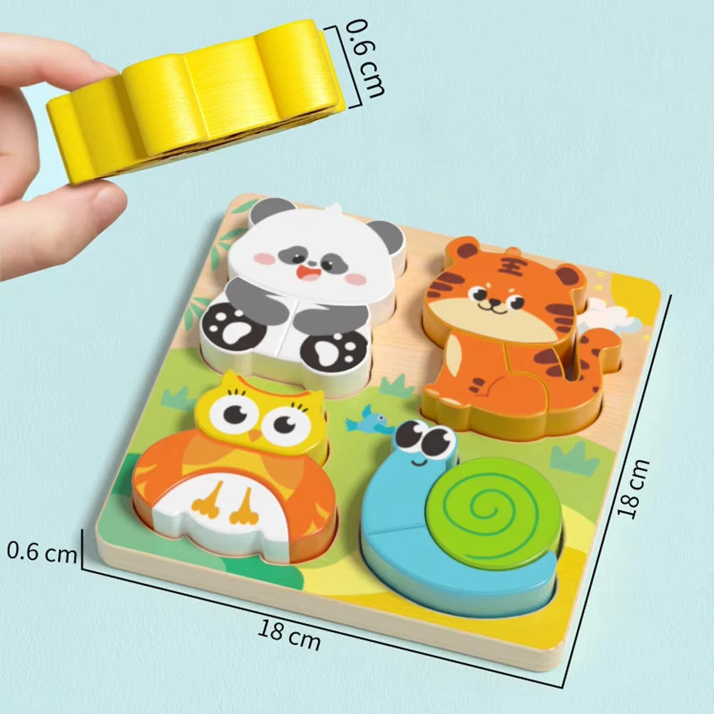 Montessori Wooden Shape-Matching Blocks