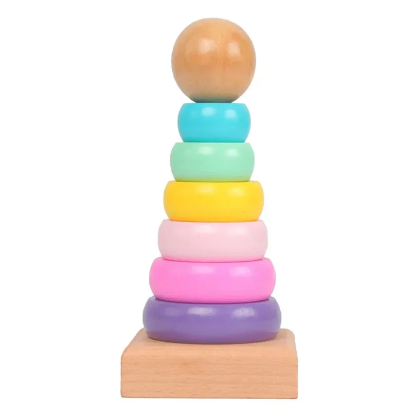 Montessori Wooden Rainbow Stacker