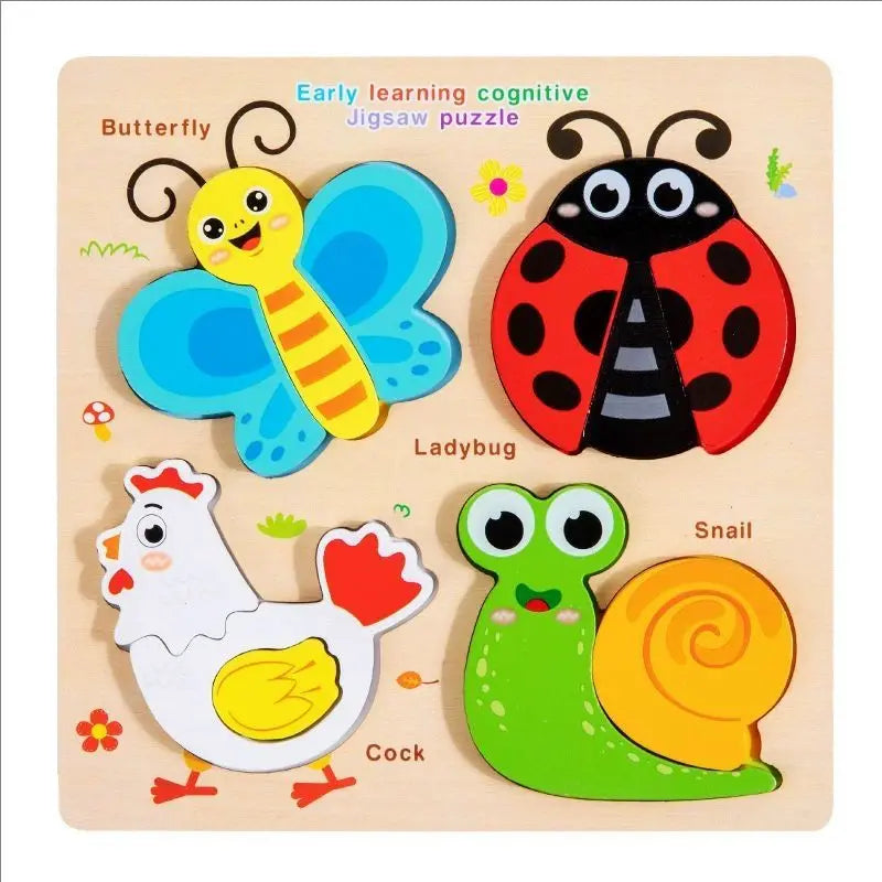 Montessori Wooden Shape-Matching Blocks