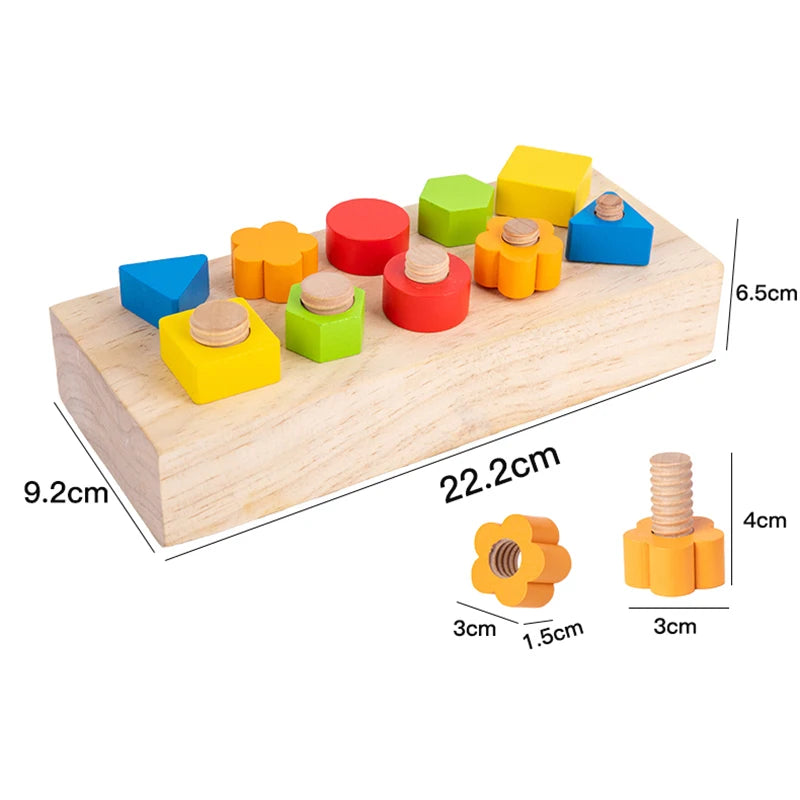 Montessori Nuts & Bolts Screw Board