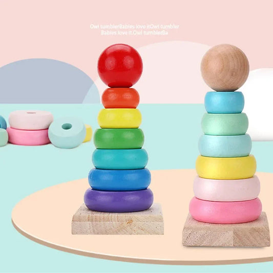 Montessori Wooden Rainbow Stacker