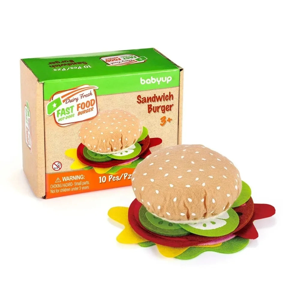 Felt Burger & Sandwich Play Food Set