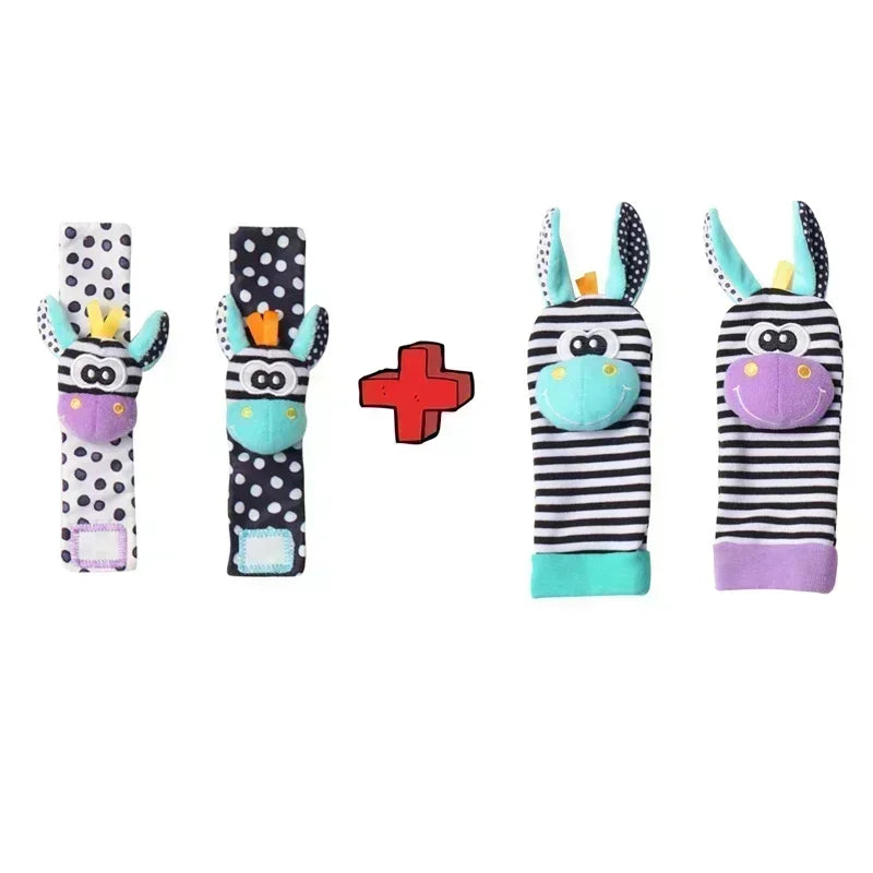 Baby Rattle Socks & Wrist Set
