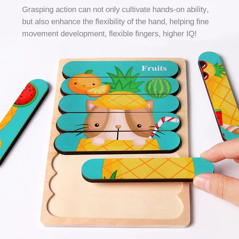 Montessori Wooden 3D Animal Puzzles