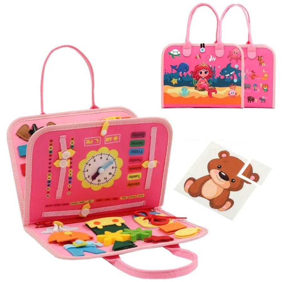Montessori Travel Busy Board: Fine Motor
